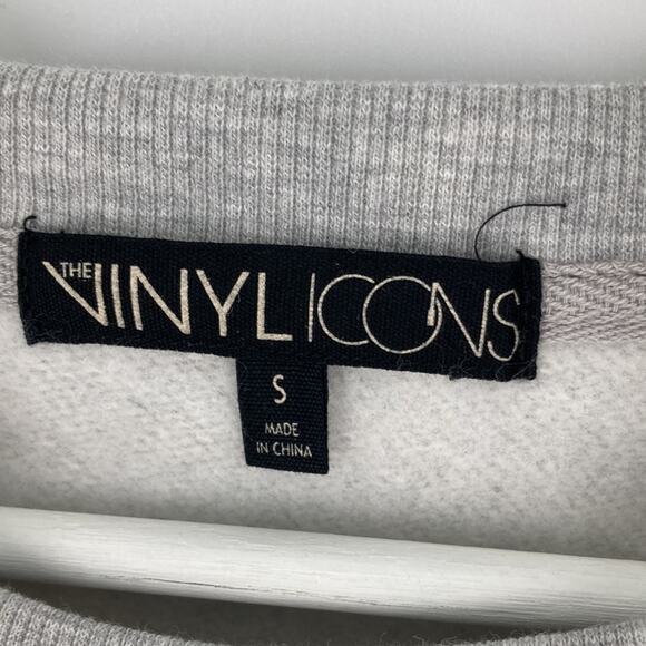 The Vinyl Icons Womens Gray Def Leopard Pyromania Crew Neck Sweatshirt S New - Picture 3 of 12